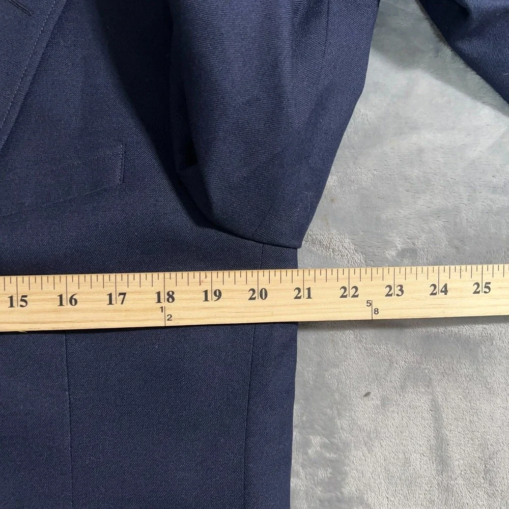 J Crew Thompson University Blazer Mens 42R Suit Jacket Navy Blue Gold Buttons